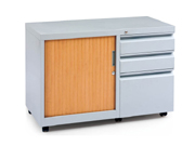 Floor cabinet with rolling door and 3 drawersCG-XL-114A_Office Furniture_Steel Cabinet_Steel Furniture